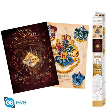 Harry Potter 2 Set Crest and Marauder Posters (ME)
