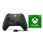 Wireless Controller Black + USB C Cable + R150 XB vouch (XBS)