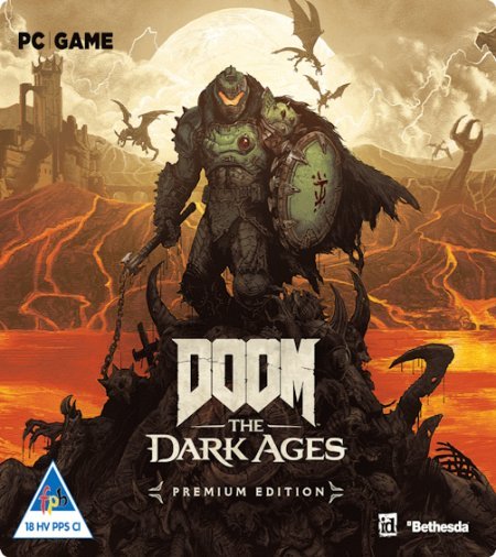 A pack shot of doom the dark ages pc digital code