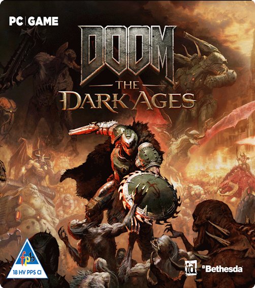 A pack shot of doom the dark ages pc digital code