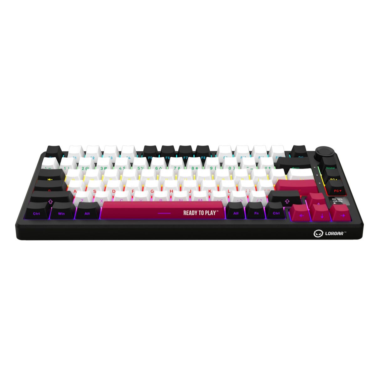 Lorgar KBP7075W Wireless 75% Mechanical Gaming Keyboard Pro Black Red