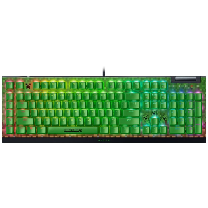 Razer Blackwidow V4 X Green Switch Minecraft Edition Gaming Keyboard