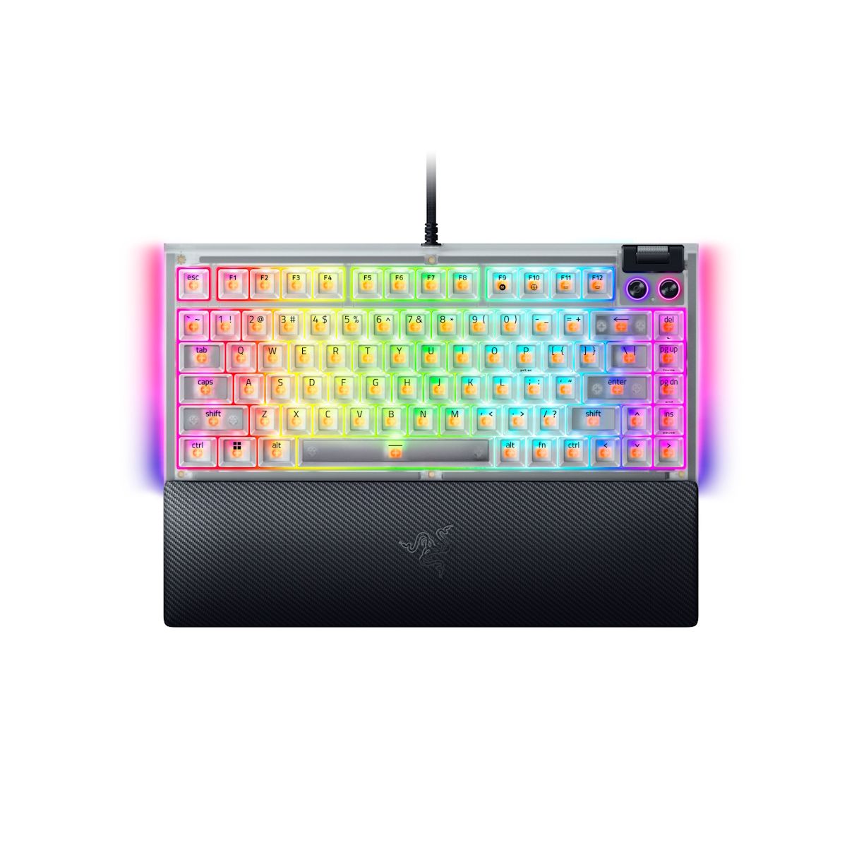 Razer BlackWidow V4 75% Phantom White Edition Us Layout Gaming Keyboard
