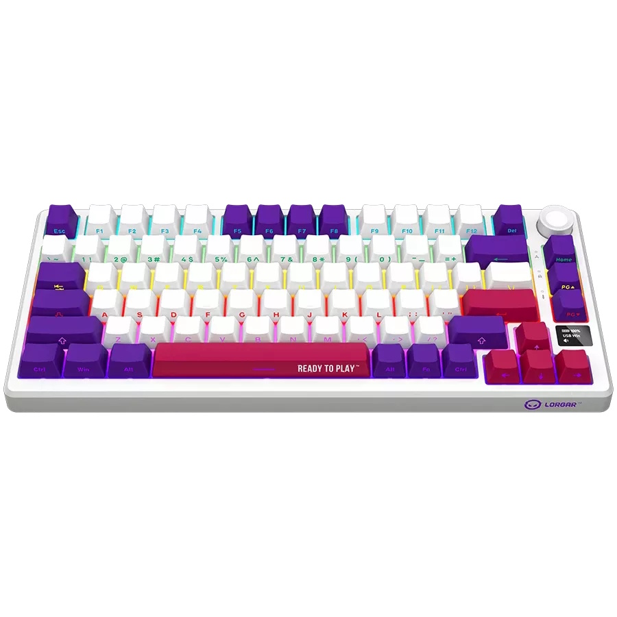 Lorgar KBP7075W Wireless 75% Mechanical Gaming Keyboard Pro White