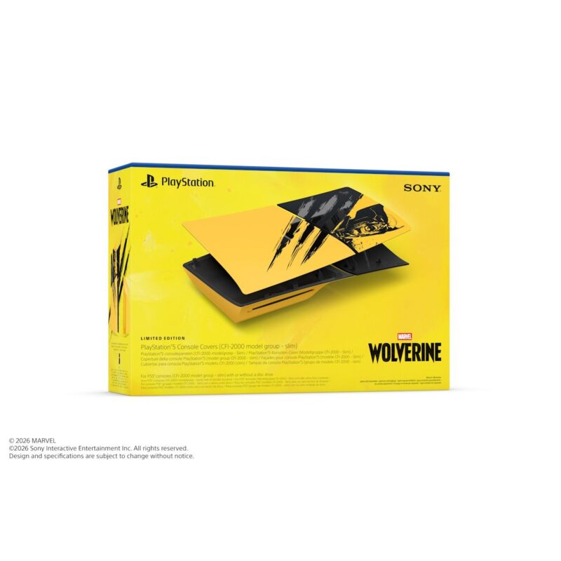 Sony Playstation 5 Console Cover Marvel Wolverine Yellow Limited Edition (PS5)