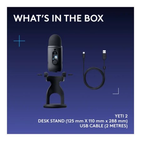 Logitech G Yeti 2 USB Microphone Black
